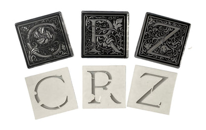 William Morris Inspired Cloister Letter Stamp & Stencil Set